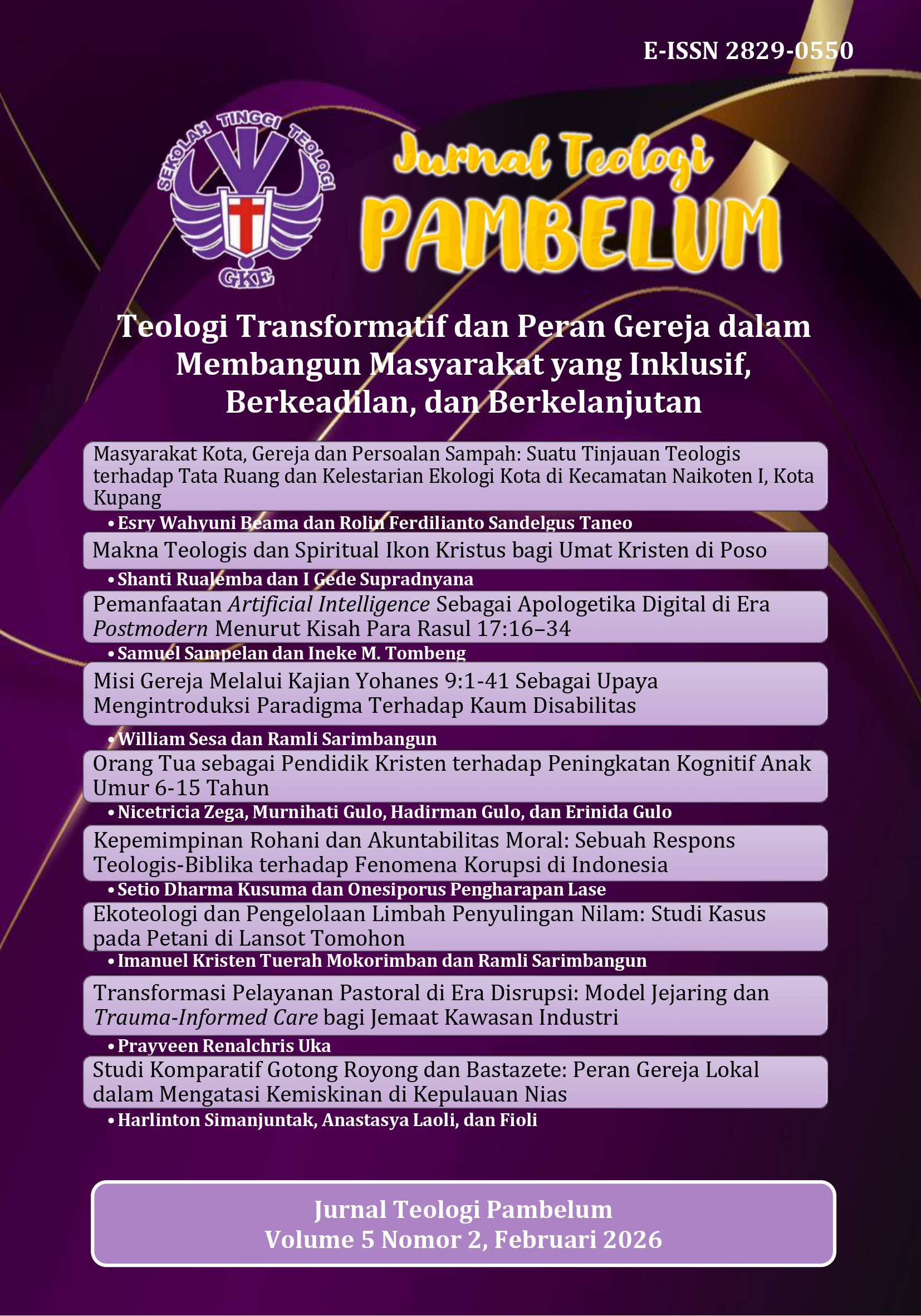 					View Vol. 5 No. 2 (2026): Transformative Theology and the Church’s Role in Building an Inclusive, Just, and Sustainable Society
				